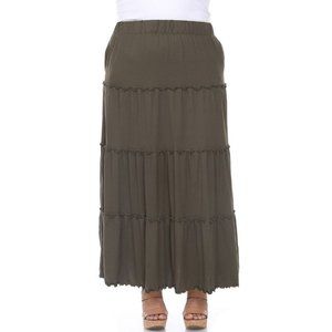 New Flounce Appeal With This Boho Inspired Lightweight Tiered Midi Skirt PS7110